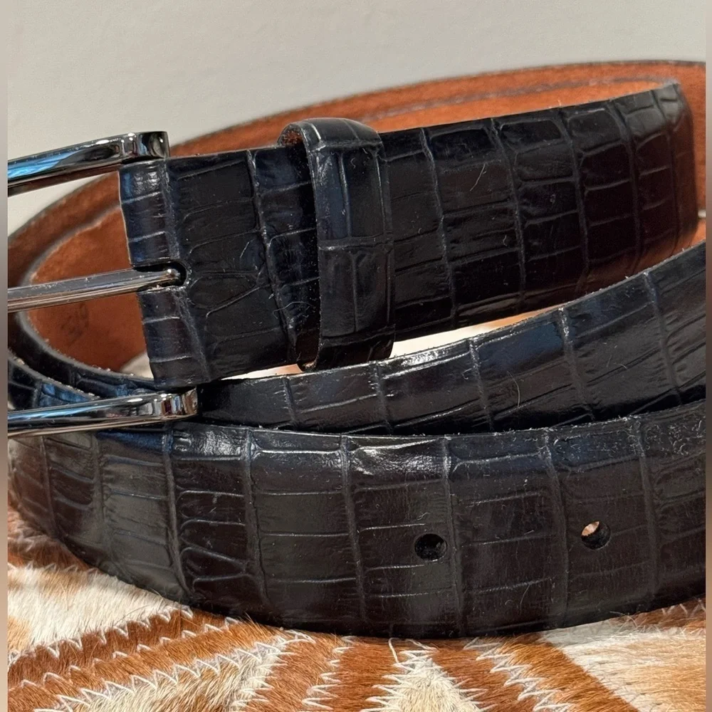 Remo Tulliani - Men’s calfskin belt - Black